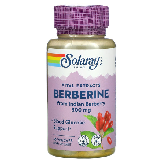 Solaray-Berberine-Vital Extracts-500 mg-60 VegCaps