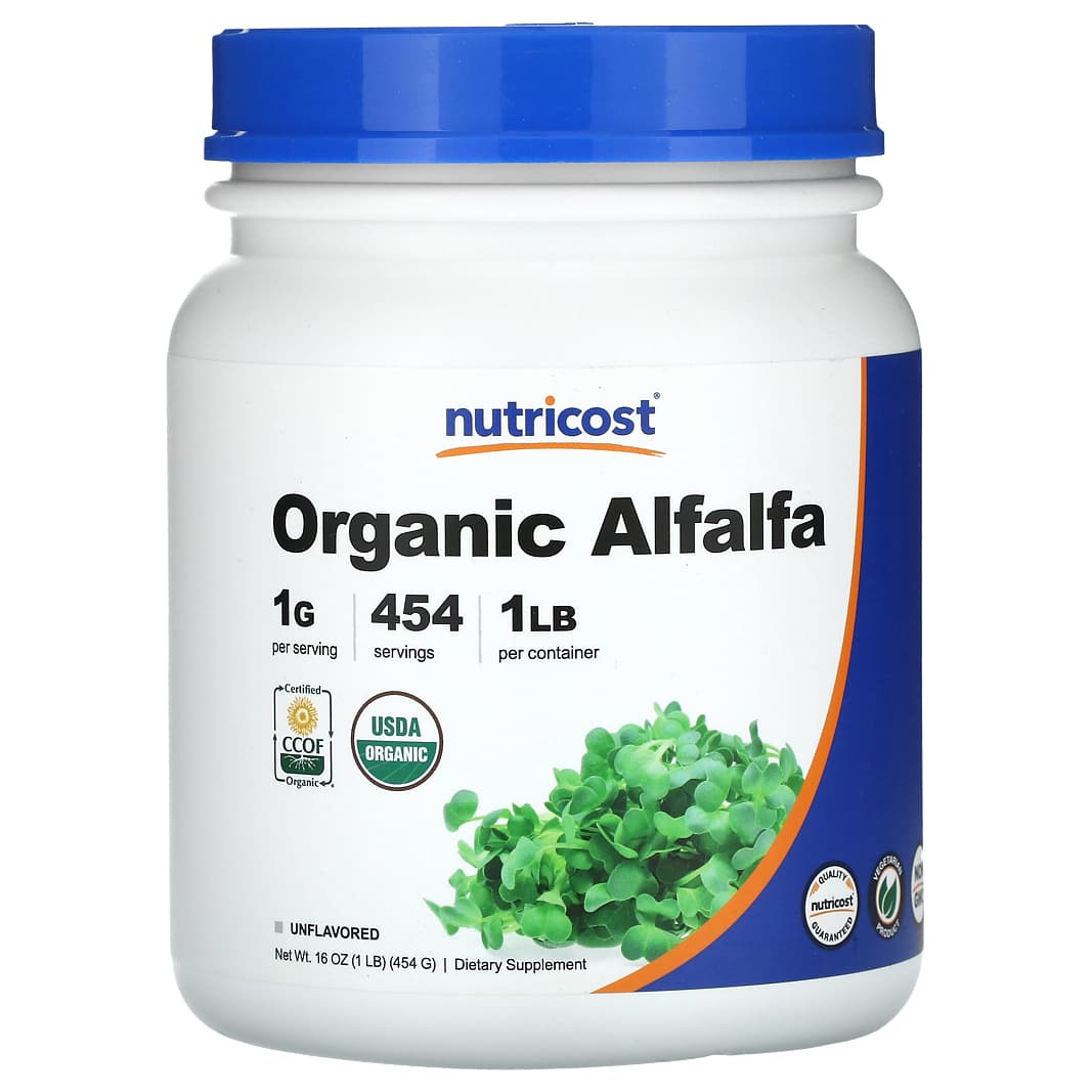 Nutricost-Organic Alfalfa Powder-Unflavored-16 oz (454 g)