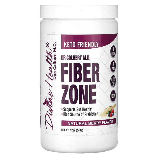 Divine Health-Dr Colbert M.D. Fiber Zone-Natural Berry-32 oz (540 g)