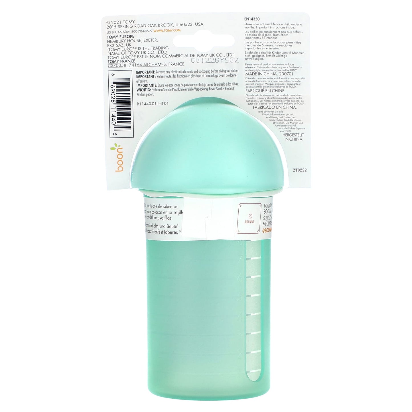 Boon, Swig, Silicone Straw Cup, 6 Months+, Mint , 9 oz (270 ml)