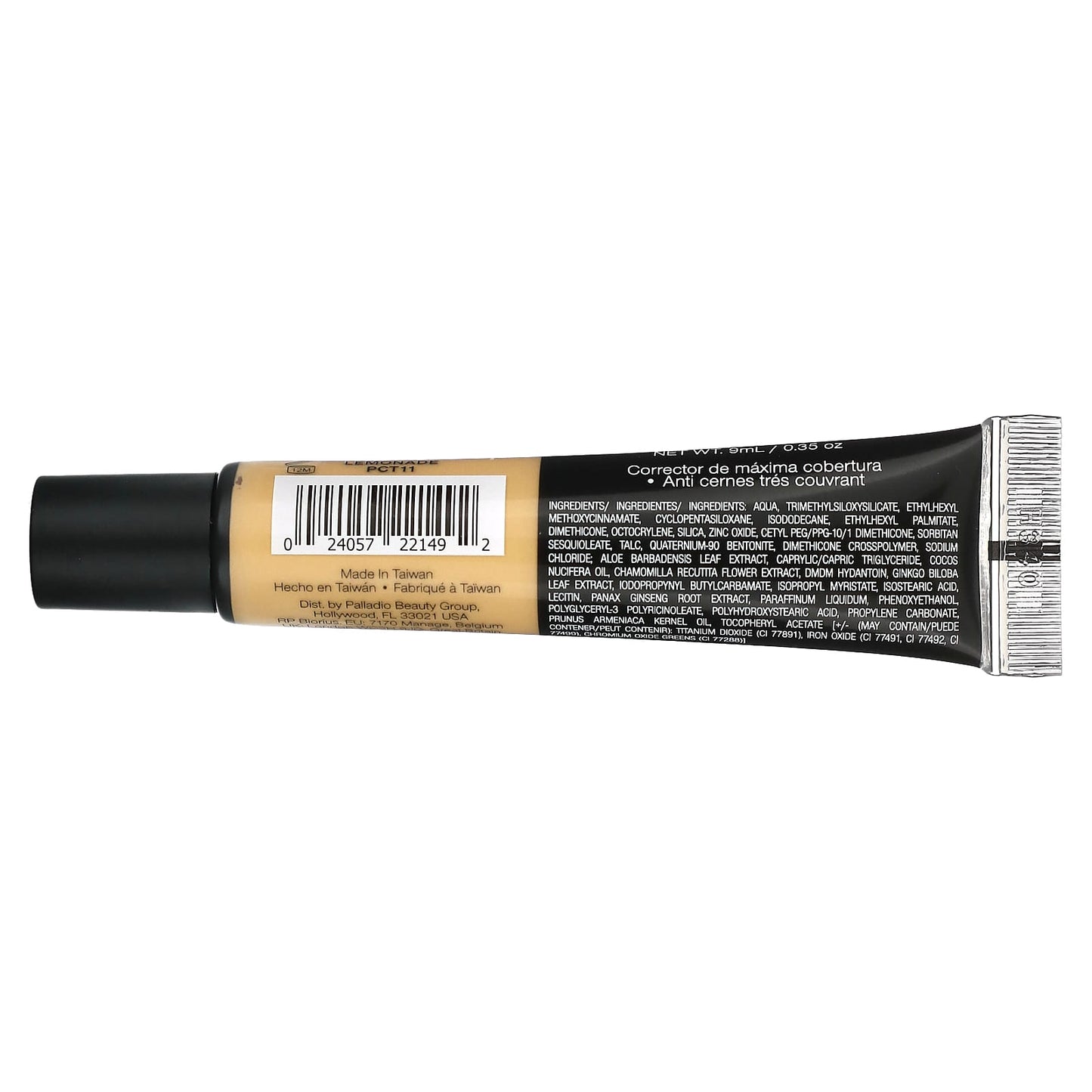 Palladio, Full-Coverage Concealer, Lemonade PCT11, 0.35 oz (9 ml)