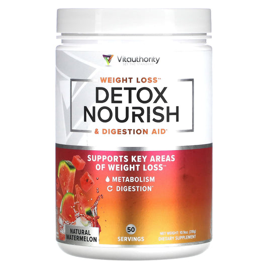 Vitauthority-Detox Nourish Weight Loss & Digestion Aid-Natural Watermelon-10.9 oz (310 g)