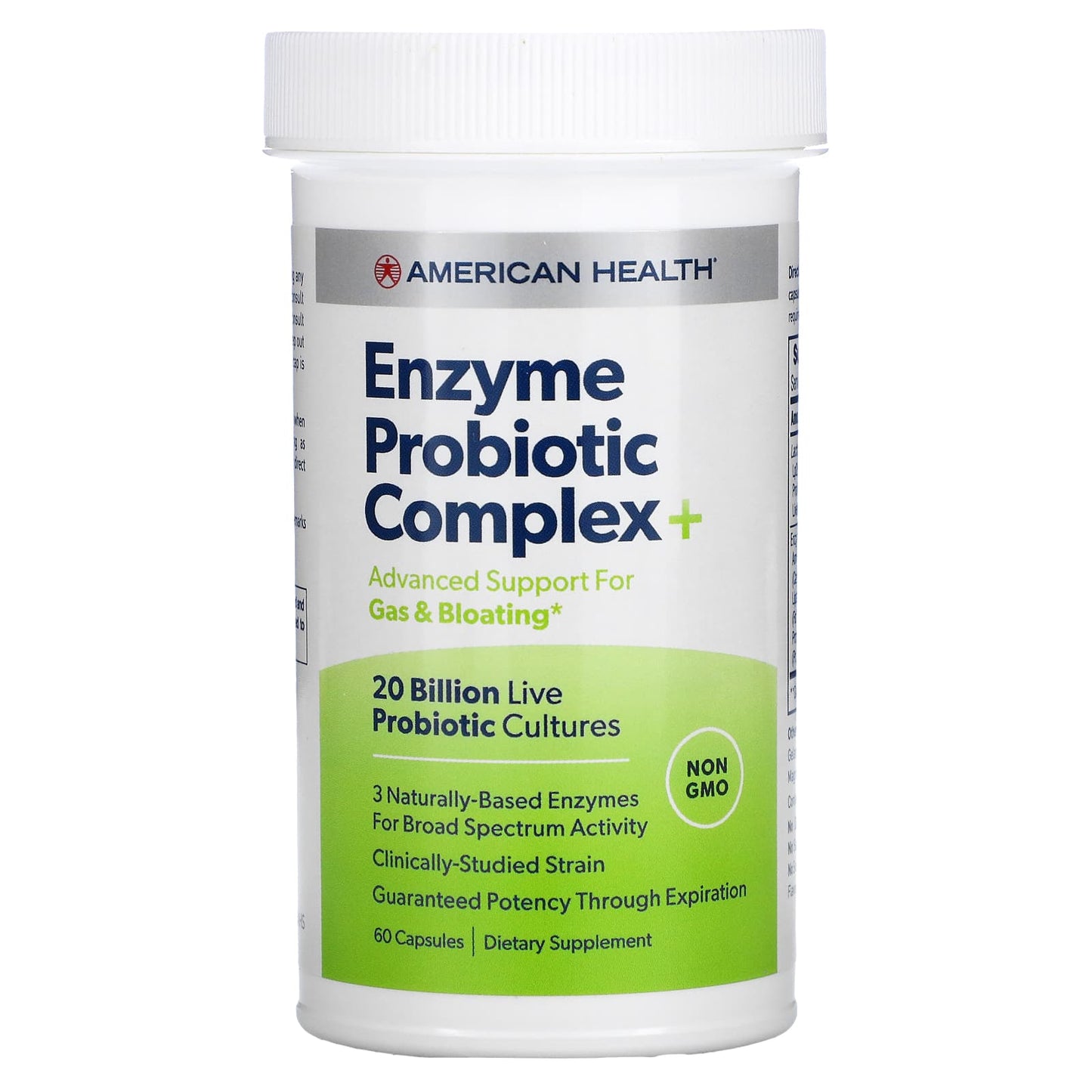 American Health, Enzyme Probiotic Complex+, 20 Billion CFU, 60 Capsules