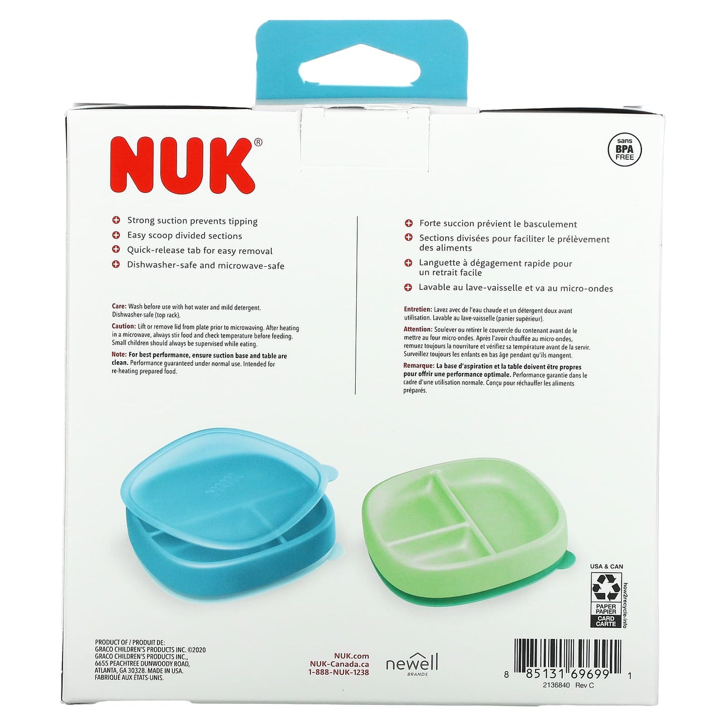 NUK, Suction Plates, 6M+, 2 Pack