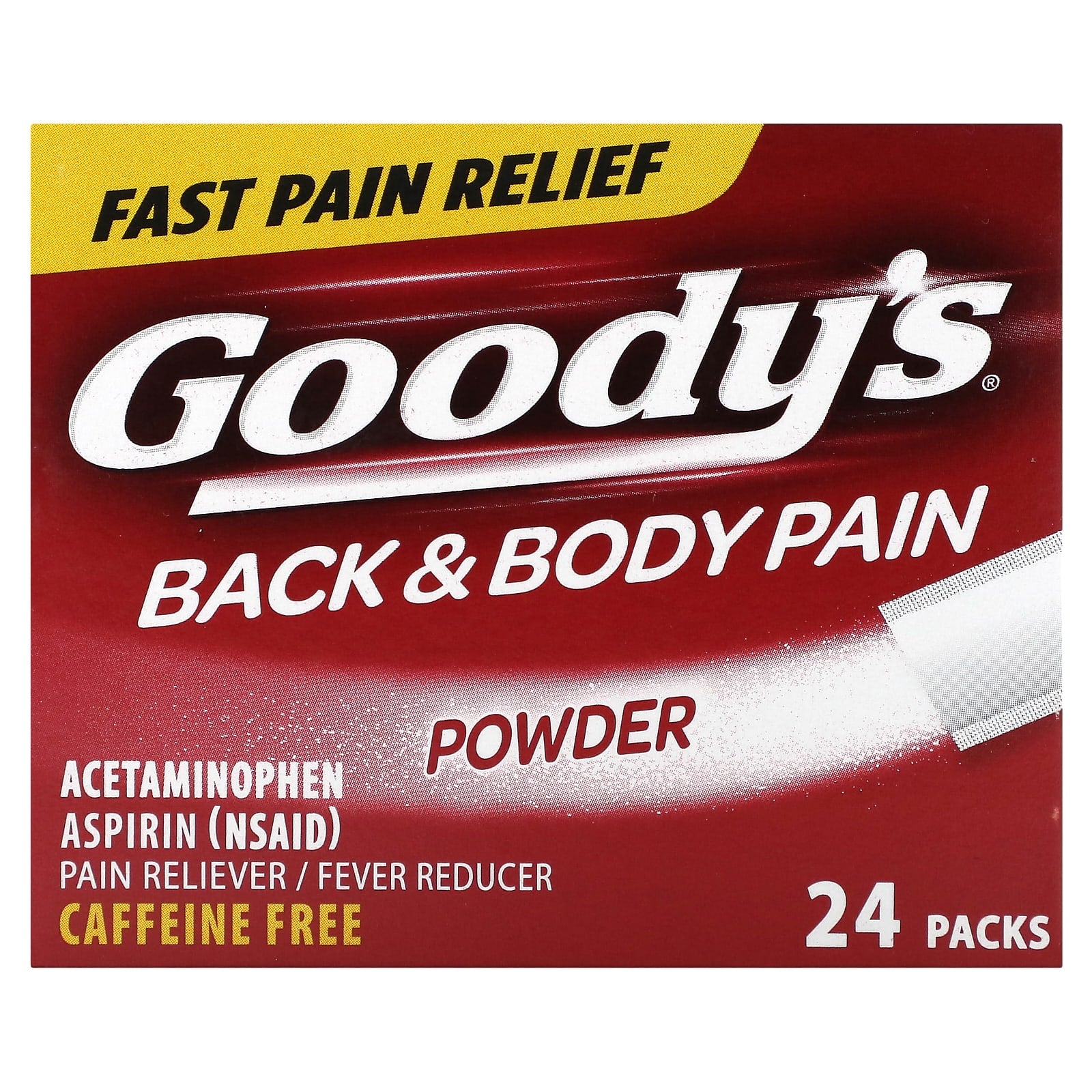 Goody's-Back & Body Pain Powder-Caffeine Free-24 Packs