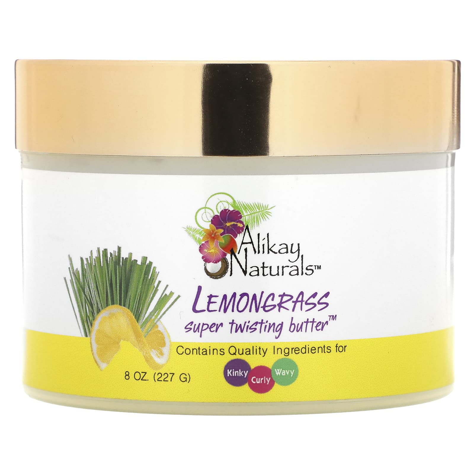 Alikay Naturals-Lemongrass Super Twisting Butter -8 oz (227 g)