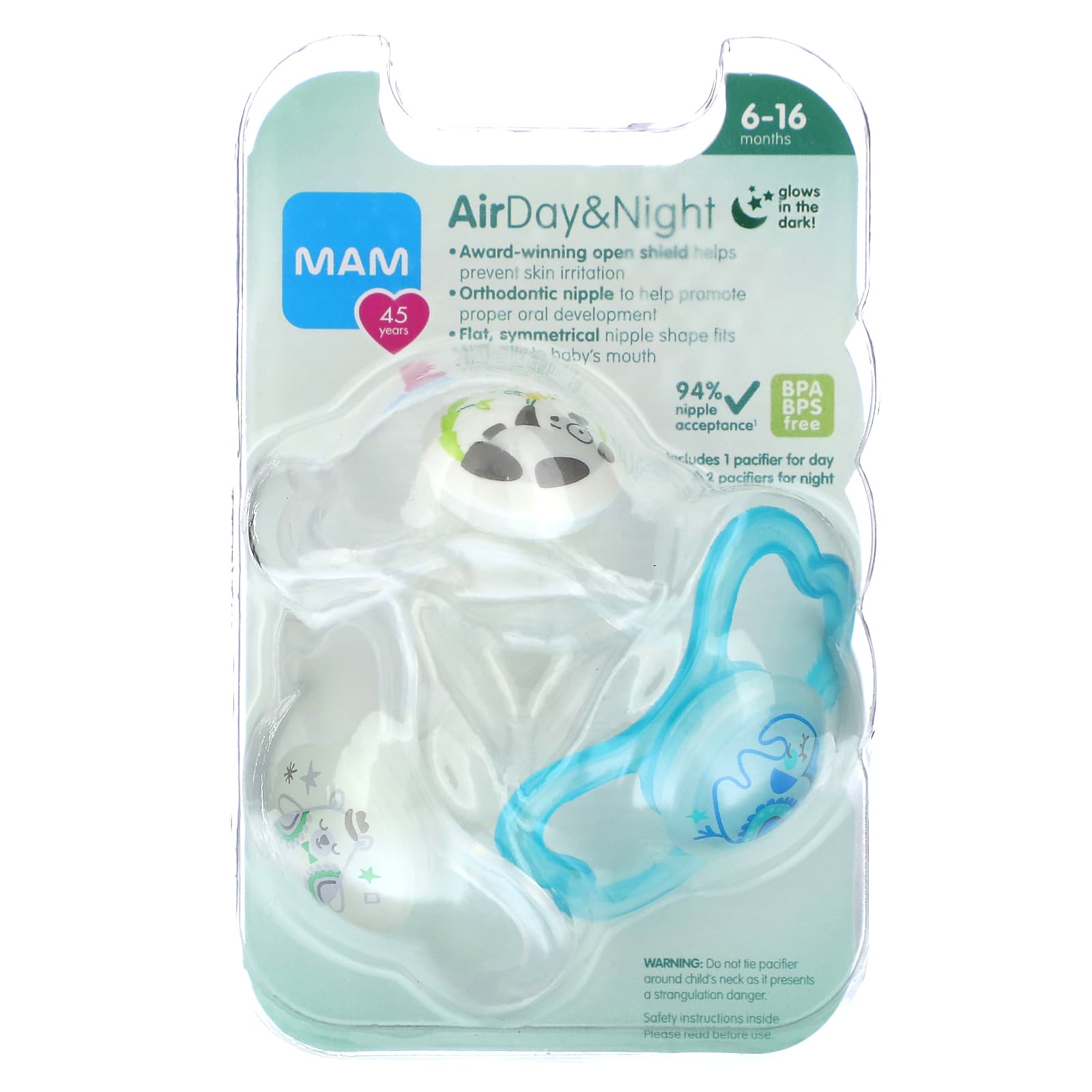 MAM-Air Day & Night Pacifier-6-16 Months-3 Count