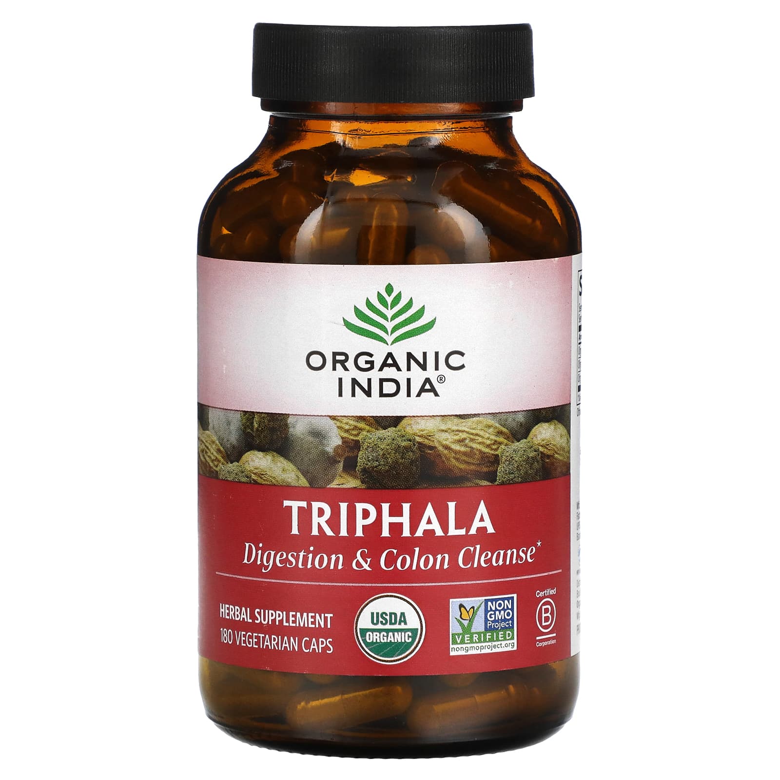 Organic India-Triphala-180 Vegetarian Caps