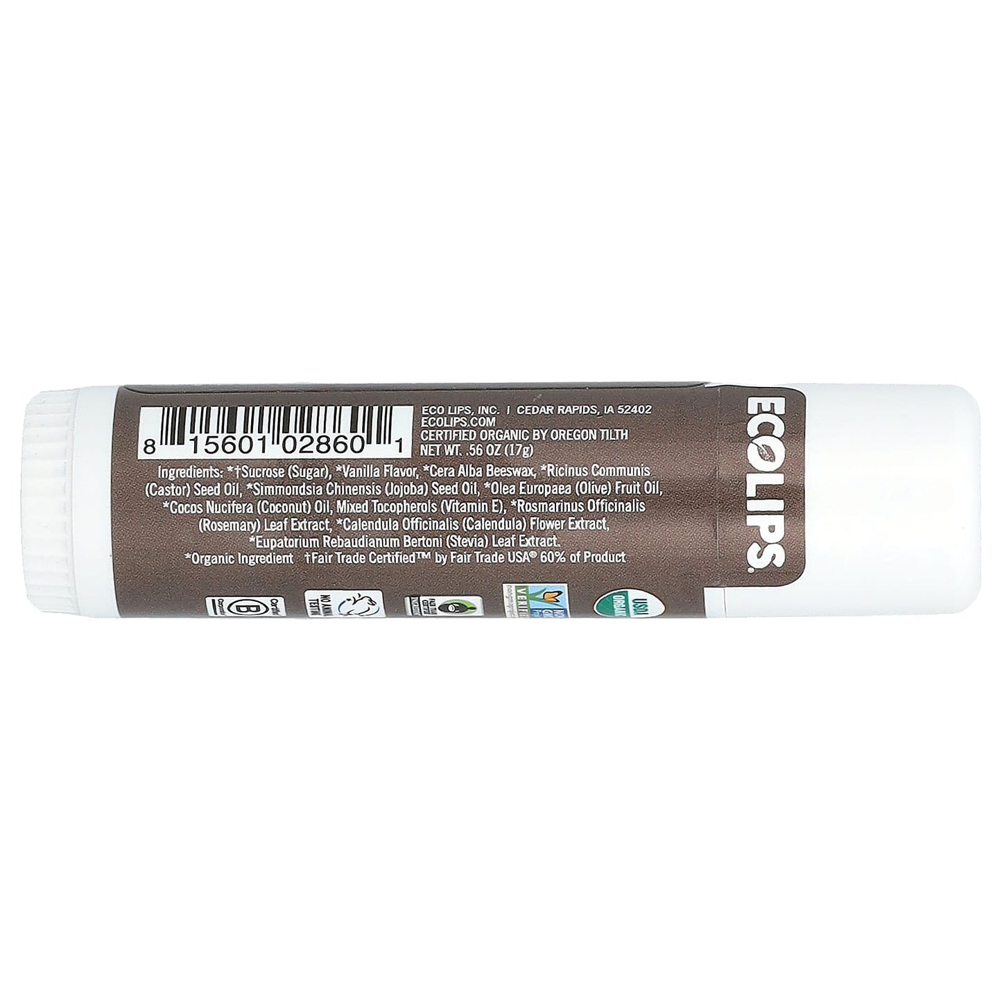 Eco Lips, Lip Scrub, Vanilla Bean, 0.56 oz (17 g)