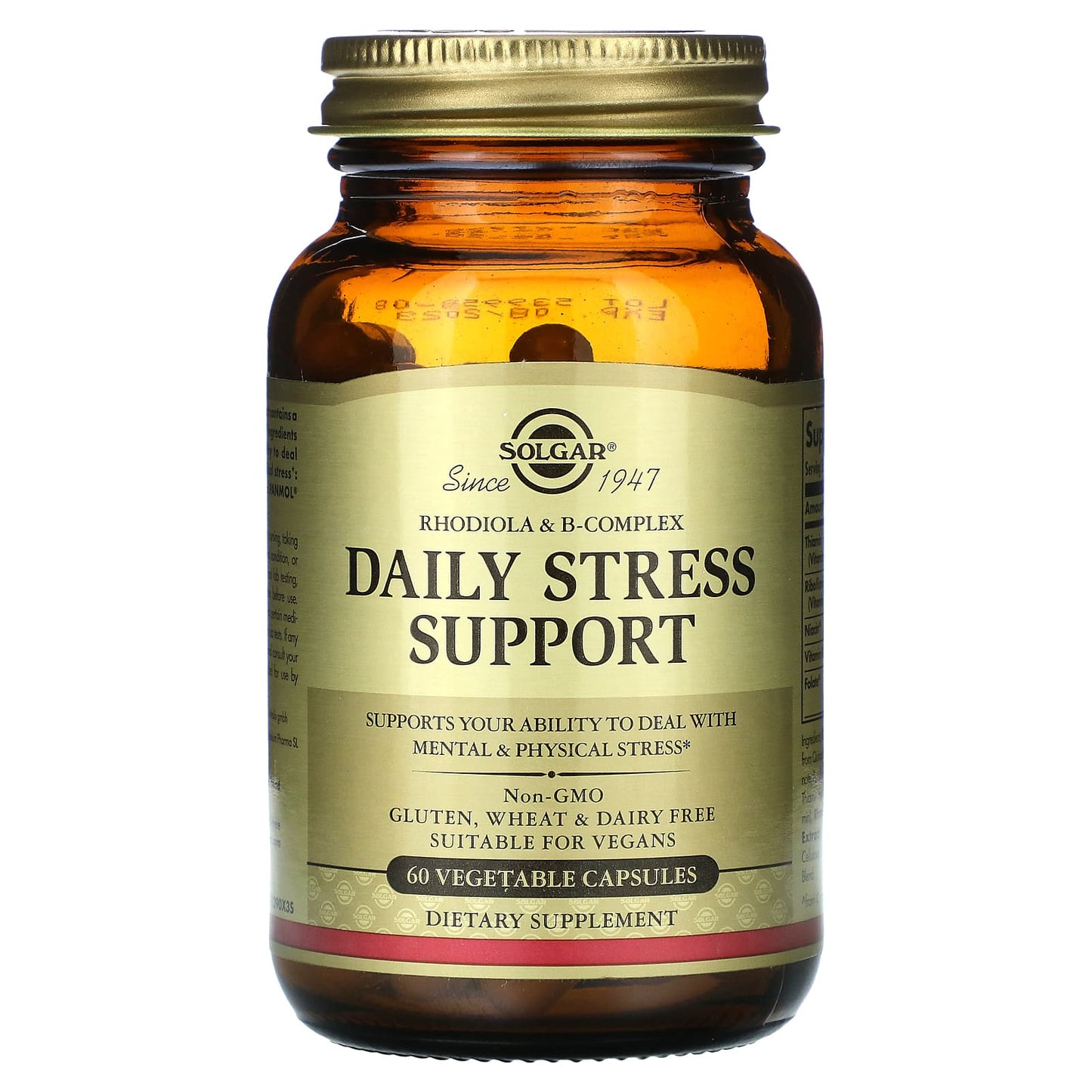 Solgar, Rhodiola & B-Complex, Daily Stress Support, 60 Vegetable Capsules