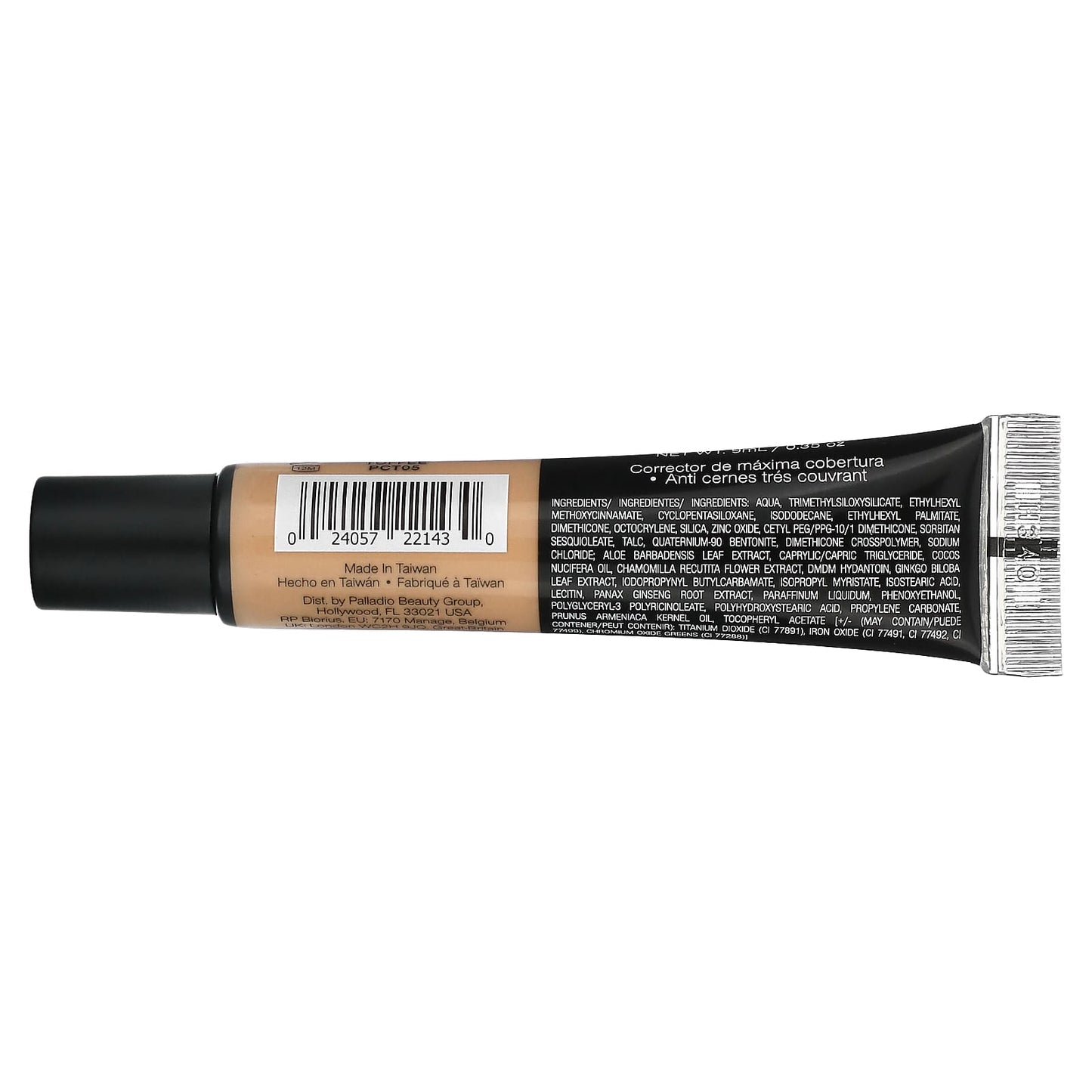 Palladio, Full-Coverage Concealer, Toffee PCT05, 0.35 oz (9 ml)