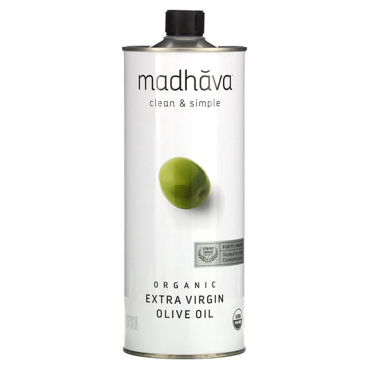 Madhava Natural Sweeteners-Organic Extra Virgin Olive Oil-33.8 fl oz