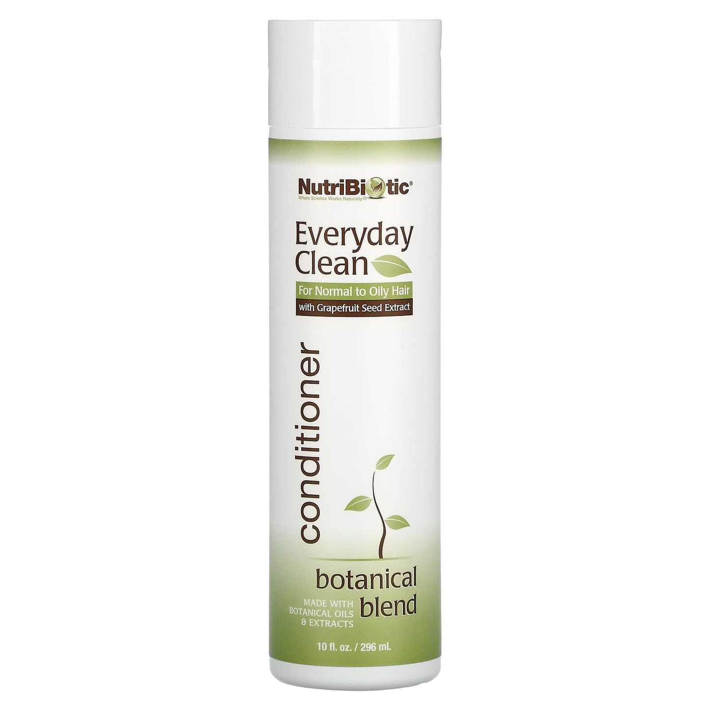 NutriBiotic-Everyday Clean Conditioner-For Normal to Oily Hair-Botanical Blend-10 fl oz (296 ml)