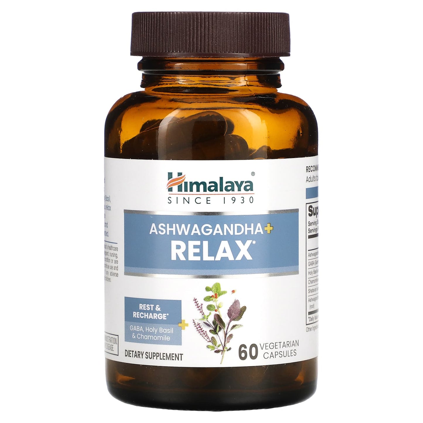 Himalaya, Ashwagandha + Relax, 60 Vegetarian Capsules