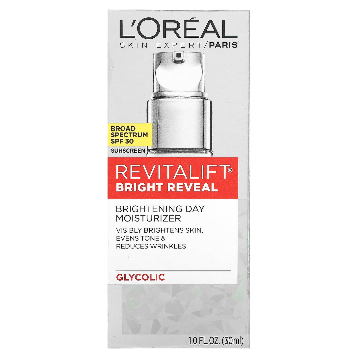 L'Oréal, Revitalift Bright Reveal, Brightening Day Moisturizer, SPF 30, 1 fl oz (30 ml)