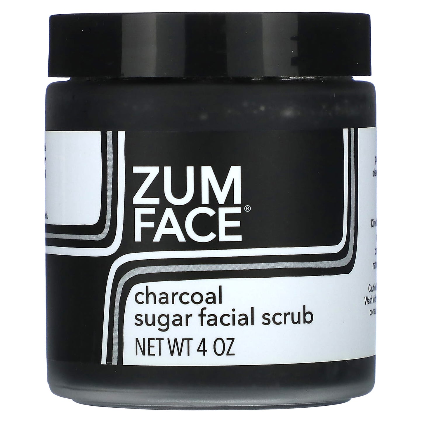 ZUM-Zum Face-Sugar Facial Scrub-Charcoal-4 oz