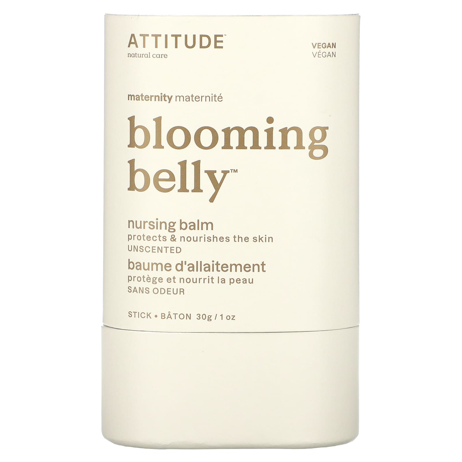 ATTITUDE-Blooming Belly-Nursing Balm-Unscented-1 oz (30 g)