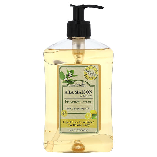 A La Maison de Provence-Liquid Soap For Hands & Body-Provence Lemon-16.9 fl oz (500 ml)