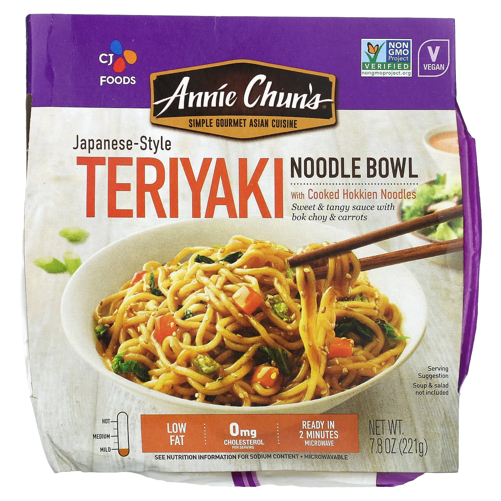 Annie Chun's-Japanese-Style-Noodle Bowl-Teriyaki-Mild-7.8 oz (221 g)