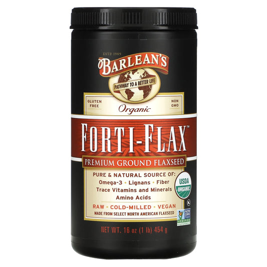 Barlean's-Organic Forti-Flax-Premium Ground Flaxseed-16 oz (454 g)