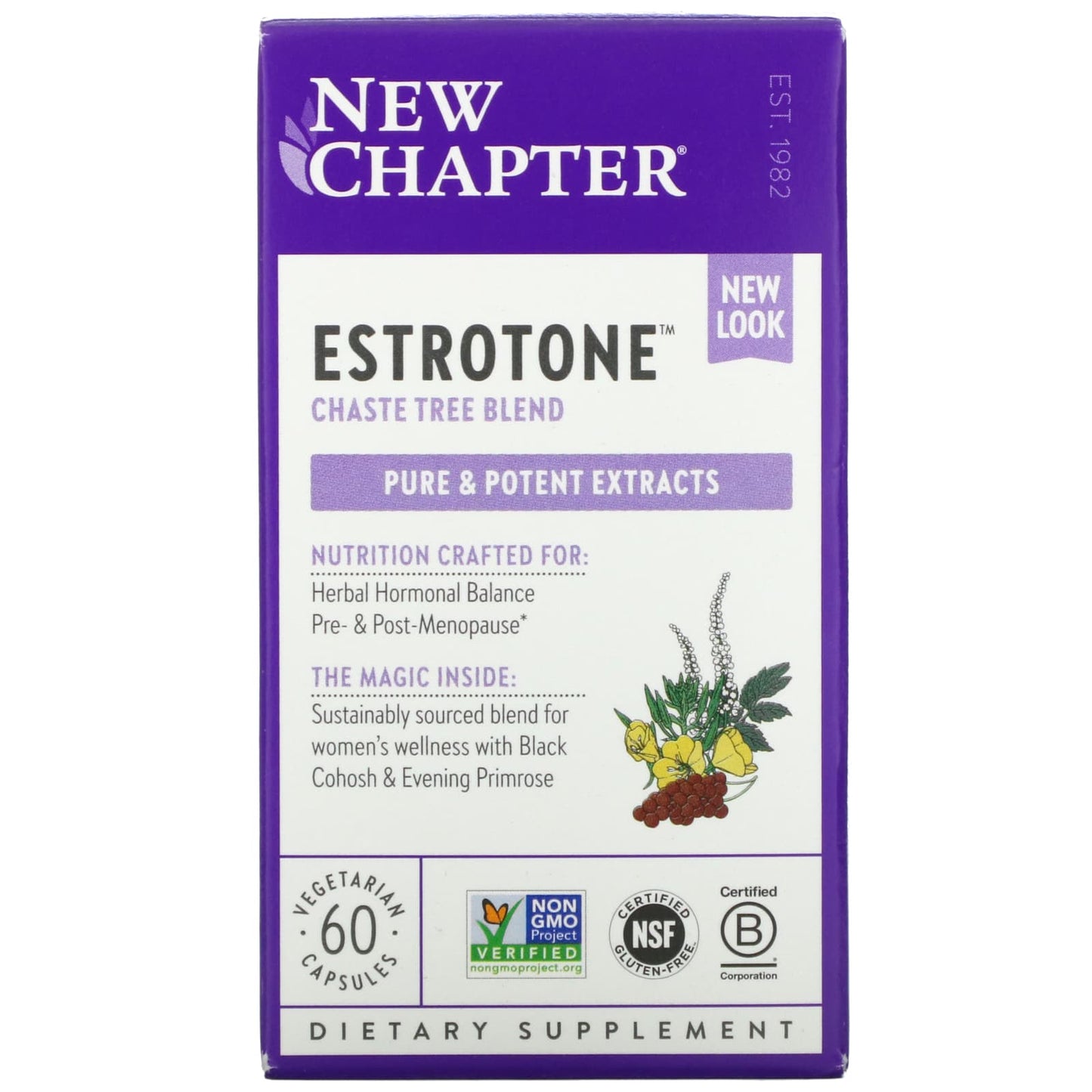 New Chapter-Estrotone-60 Vegetarian Capsules