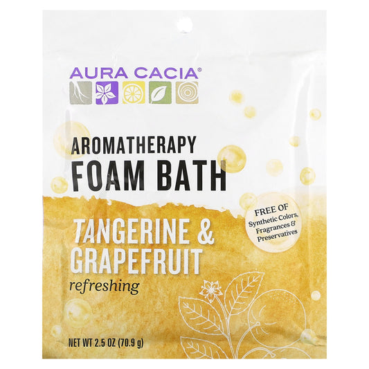 Aura Cacia-Aromatherapy Foam Bath-Tangerine & Grapefruit-2.5 oz (70.9 g)