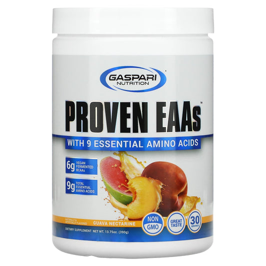 Gaspari Nutrition-Proven EAAs with 9 Essential Amino Acids-Guava Nectarine-13.75 oz (390 g)