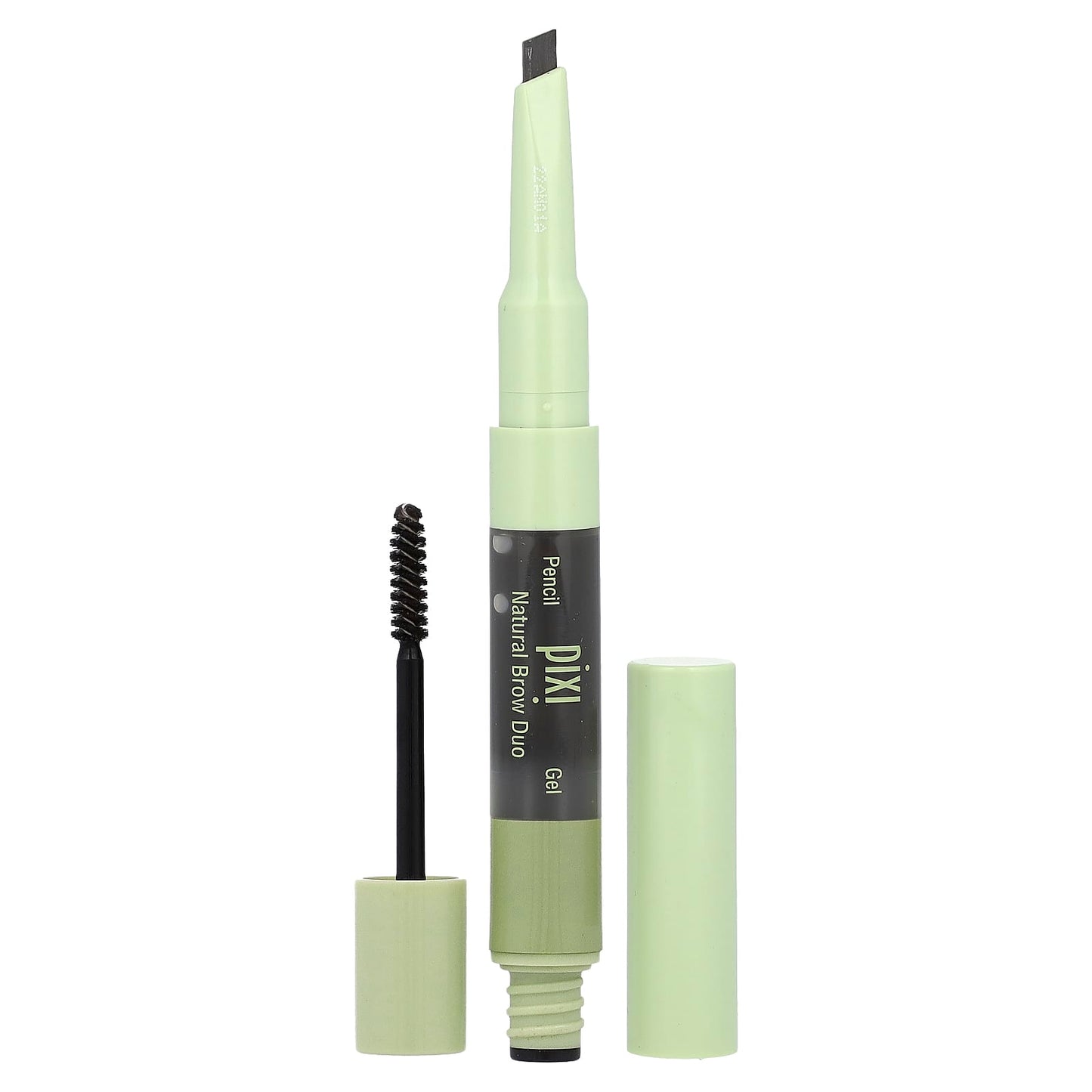 Pixi Beauty-2-In-1 Natural Brow Duo-Brow Pencil & Gel-0634 Soft Black-1 Count