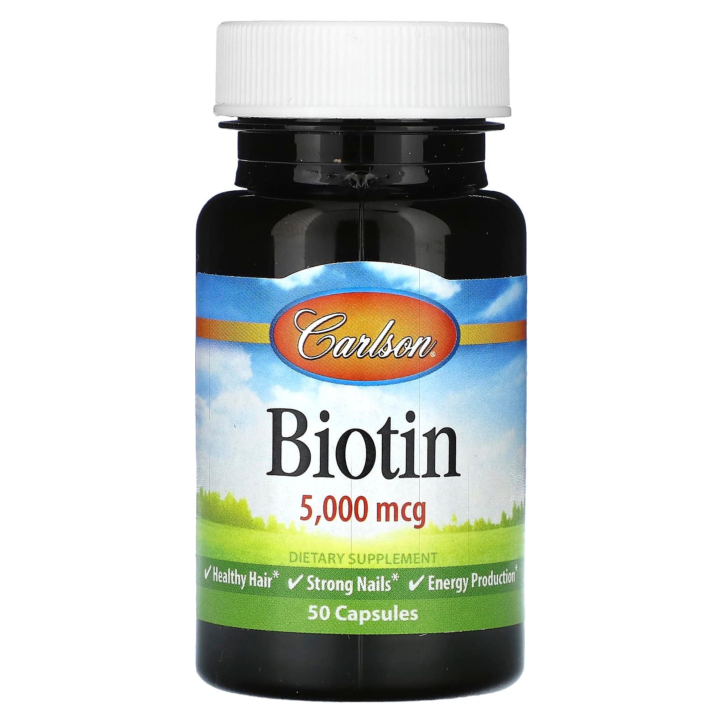 Carlson-Biotin-5,000 mcg-50 Capsules