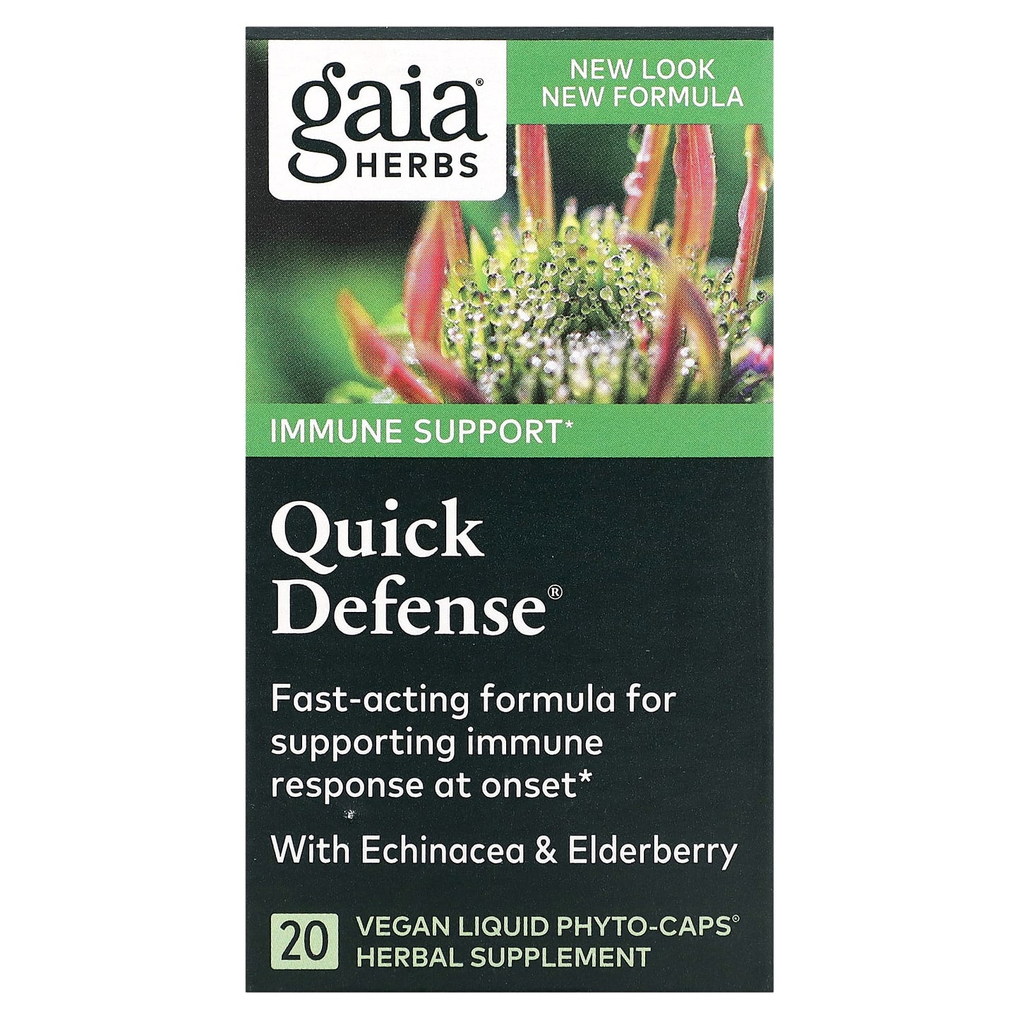 Gaia Herbs-Quick Defense-20 Vegan Liquid Phyto-Caps