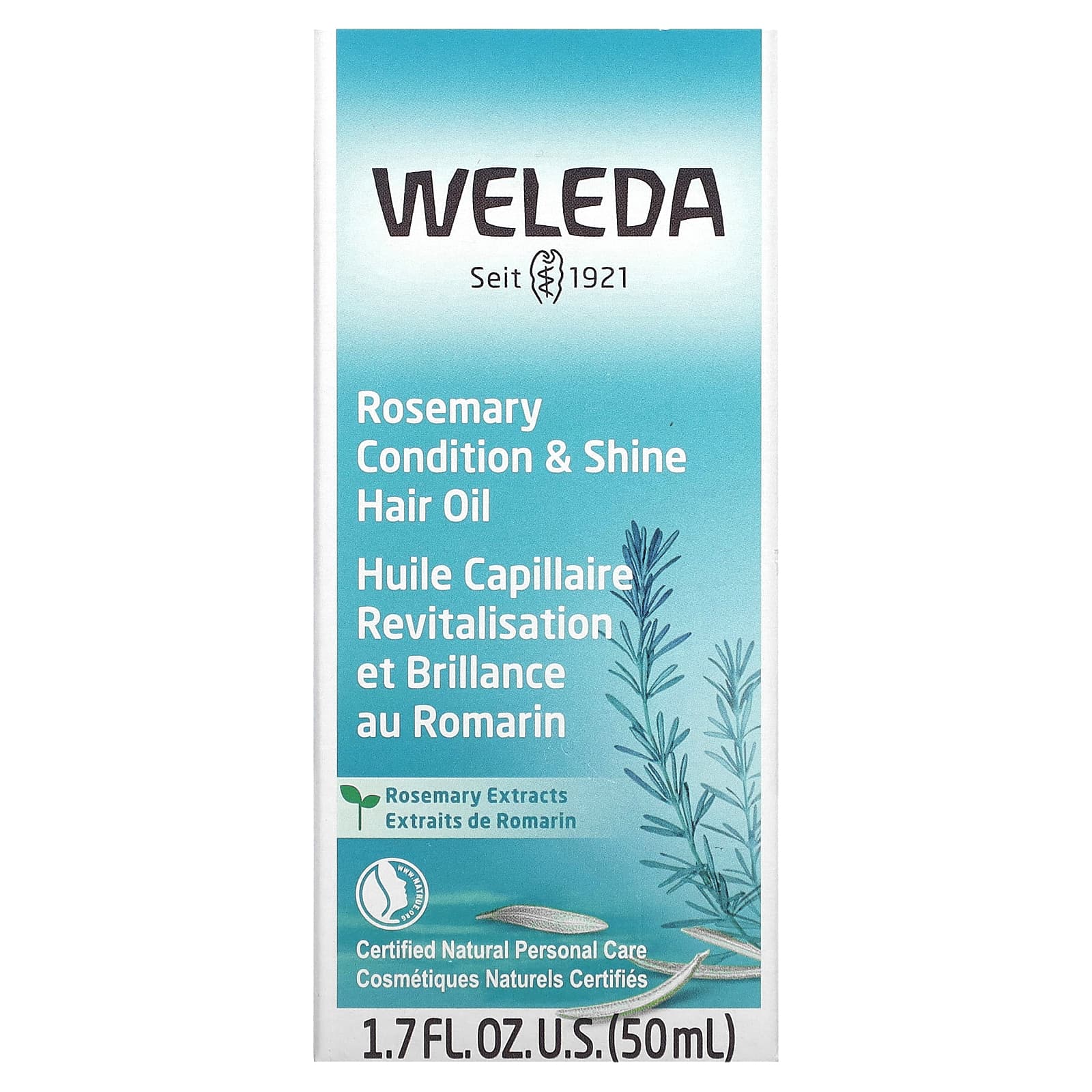 Weleda-Condition & Shine Hair Oil-Rosemary Extracts-1.7 fl oz (50 ml)