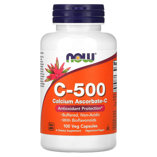 NOW Foods-C-500-Calcium Ascorbate-C-100 Veg Capsules