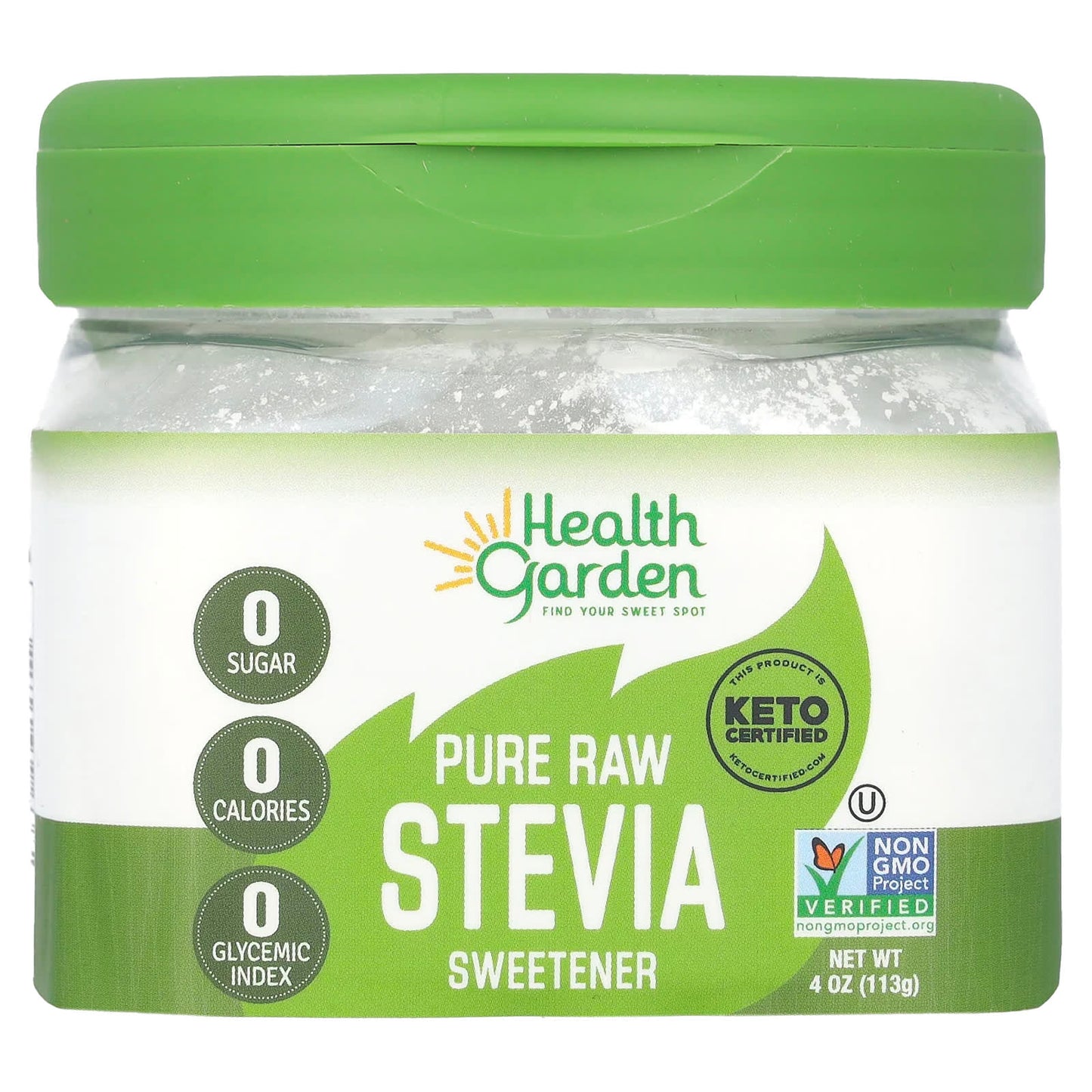 Health Garden-Pure Raw Stevia Sweetener-4 oz (113 g)