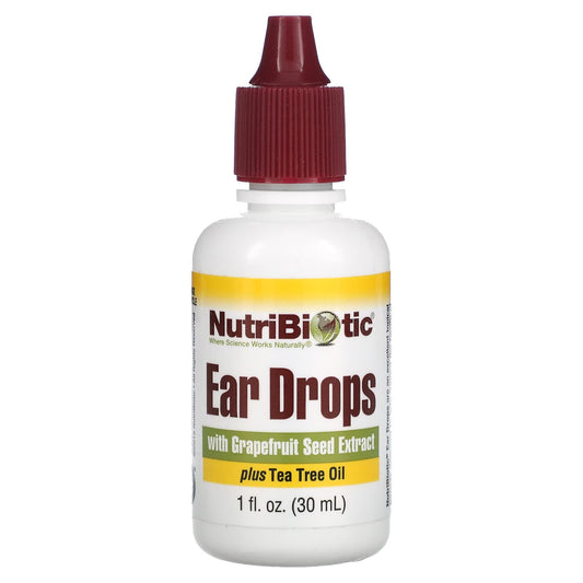 NutriBiotic-Ear Drops with Grapefruit Seed Extract Plus Tea Tree Oil-1 fl oz (30 ml)