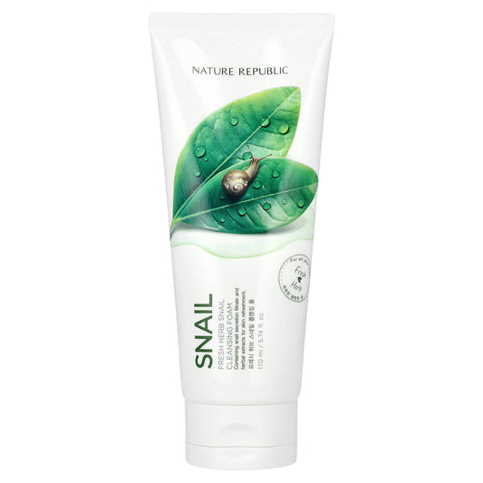 Nature Republic-Fresh Herb Cleansing Foam-Snail-5.74 fl oz (170 ml)