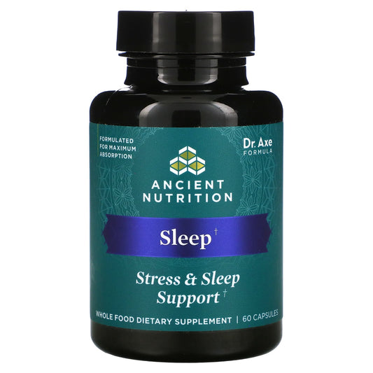 Ancient Nutrition-Sleep-Stress & Sleep Support-60 Capsules