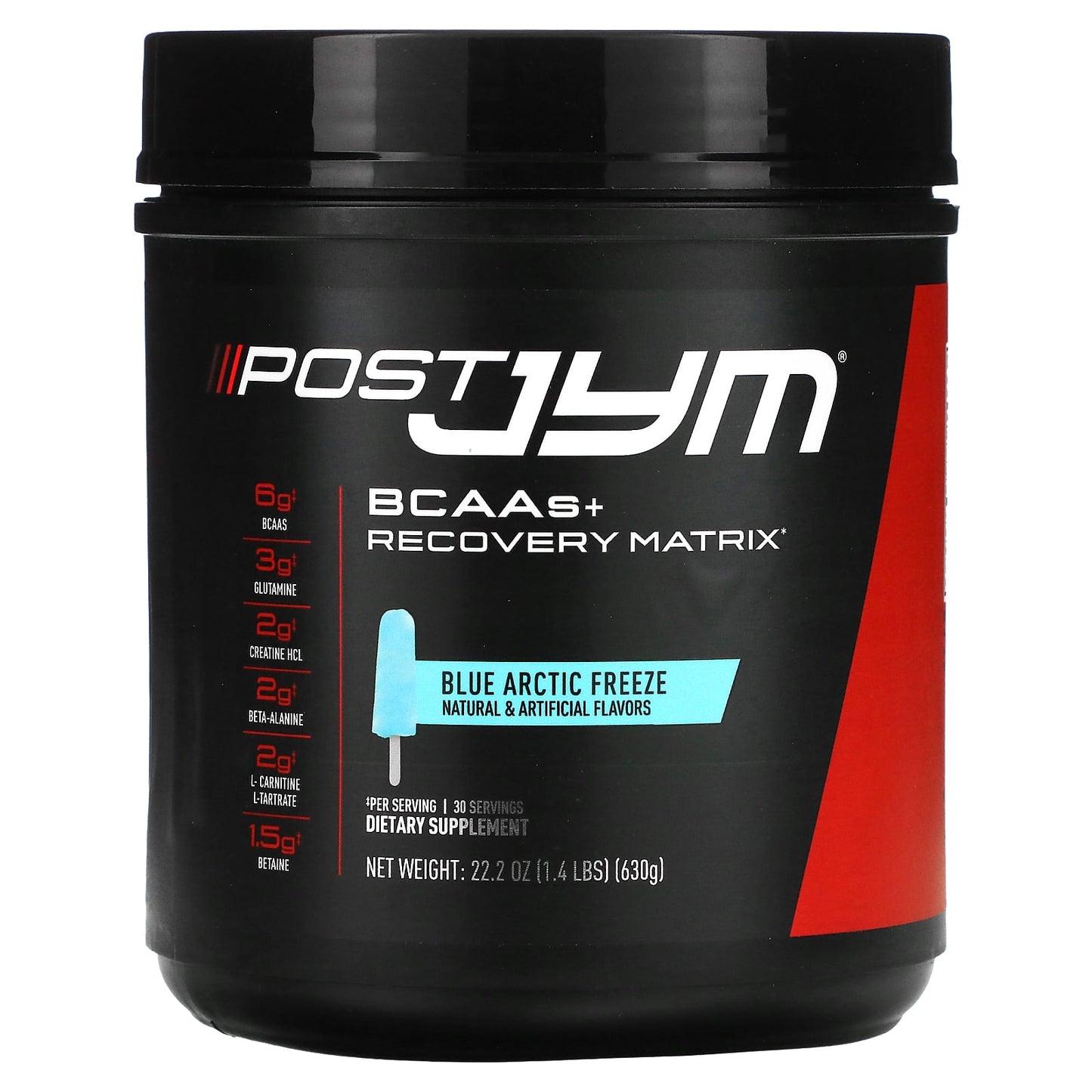 JYM Supplement Science-Post JYM-BCAAs + Recovery Matrix-Blue Artic Freeze-1.4 lbs (630 g)