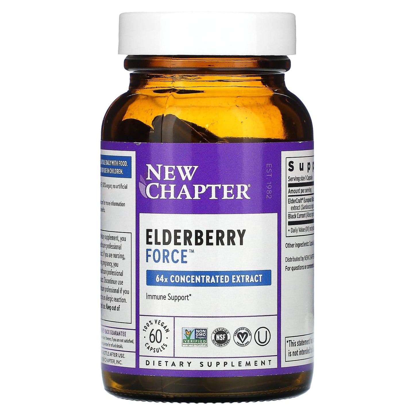 New Chapter, Elderberry Force, 60 Vegan Capsules