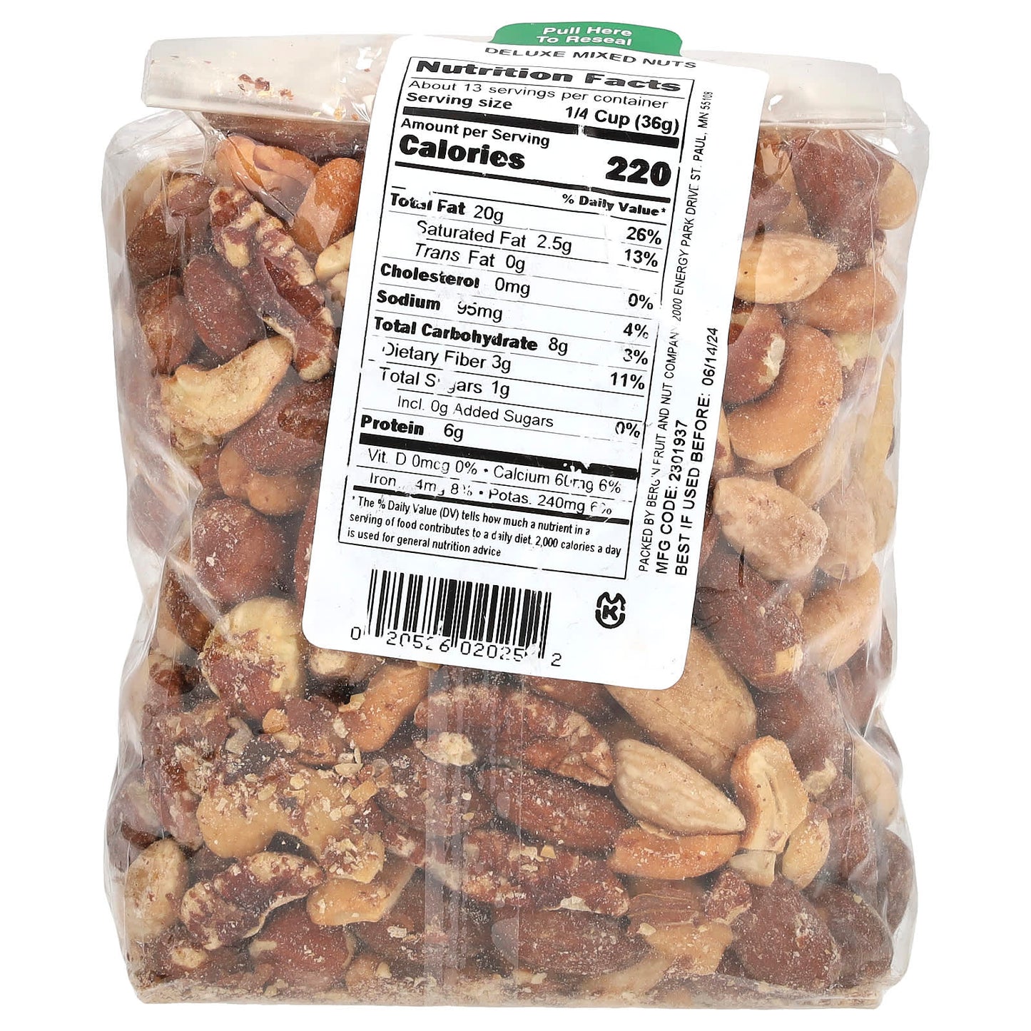 Bergin Fruit and Nut Company, Deluxe Mixed Nuts, 16 oz (454 g)