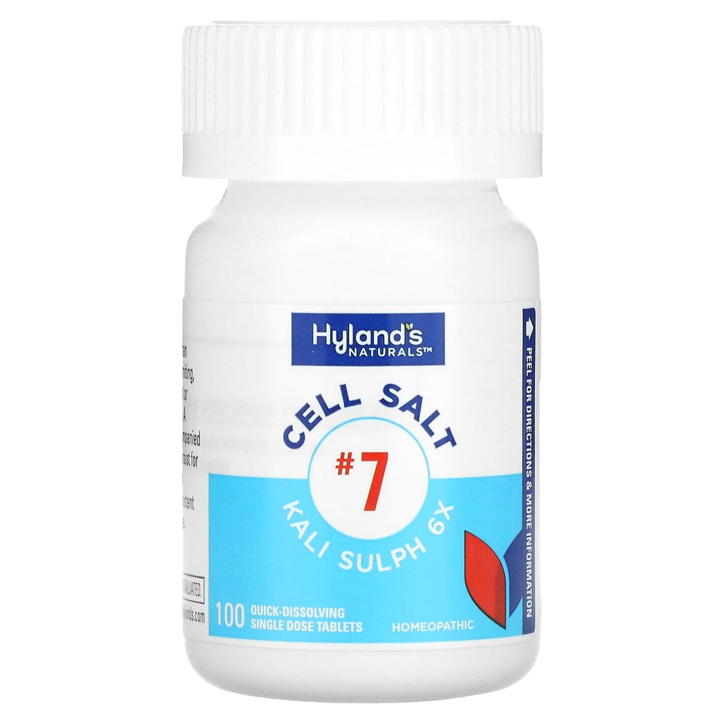 Hyland's Naturals, Cell Salt #7, Kali Sulph 6X, 100 Quick-Dissolving Single Tablet