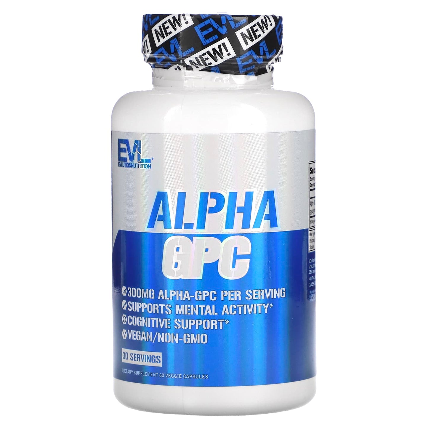 EVLution Nutrition-Alpha GPC-60 Veggie Capsules