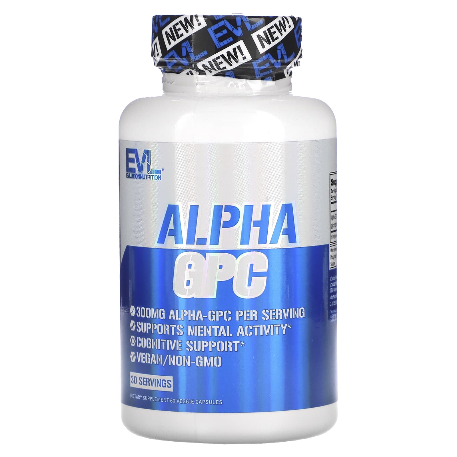 EVLution Nutrition-Alpha GPC-60 Veggie Capsules