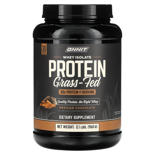 Onnit-Whey Isolate Protein-Grass-Fed-Mexican Chocolate-2.1 lbs (960 g)