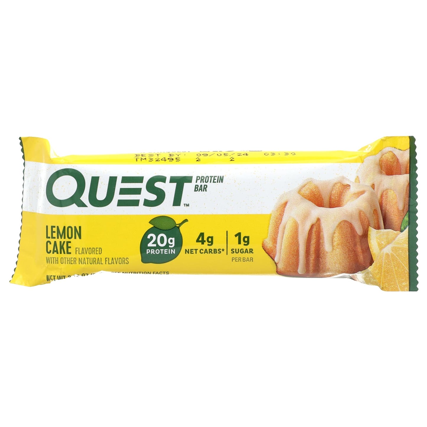 Quest Nutrition, Protein Bar, Lemon Cake , 4 Bars, 2.12 oz (60 g) Each