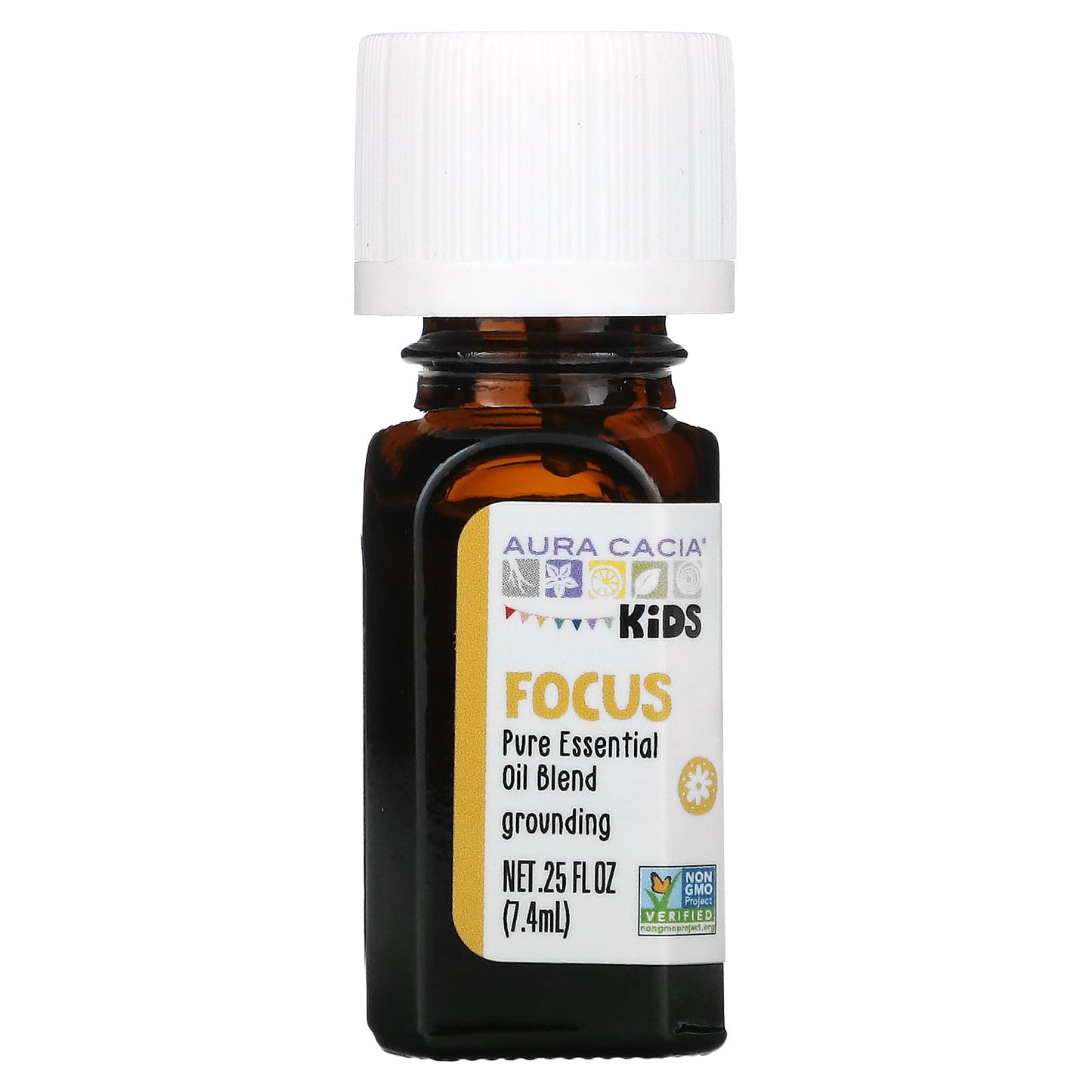 Aura Cacia-Kids-Pure Essential Oil Blend-Focus-0.25 fl oz (7.4 ml)