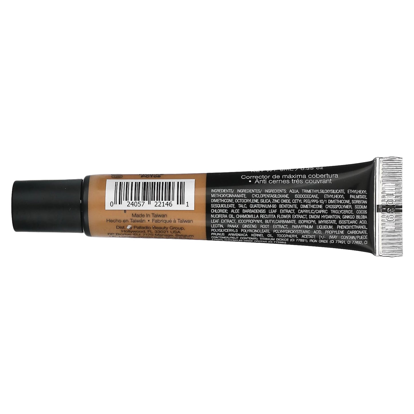 Palladio, Full-Coverage Concealer, Frappe PCT08, 0.35 oz (9 ml)