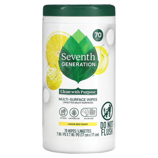 Seventh Generation-Multi-Surface Wipes-Lemon Zest-70 Wipes