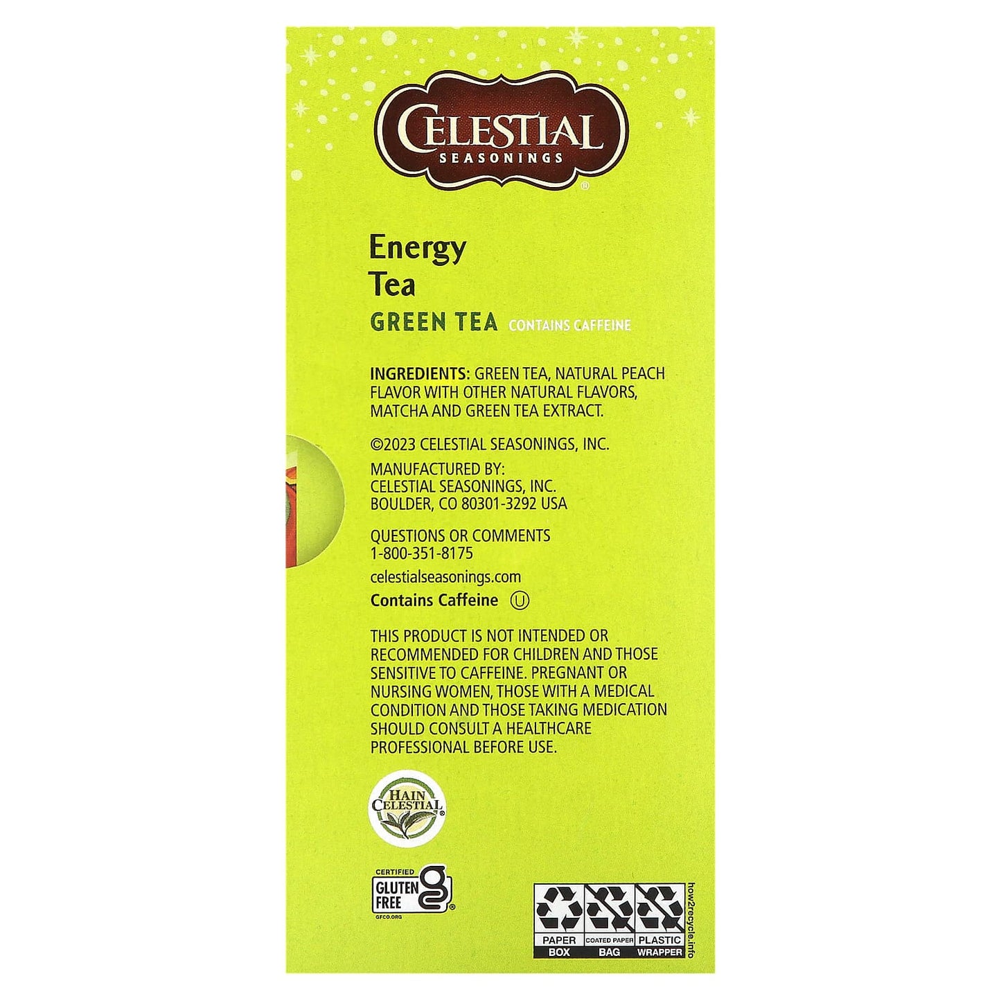 Celestial Seasonings, Energy Tea, Green Tea, 12 Tea Bags, 0.8 oz (23 g) Each