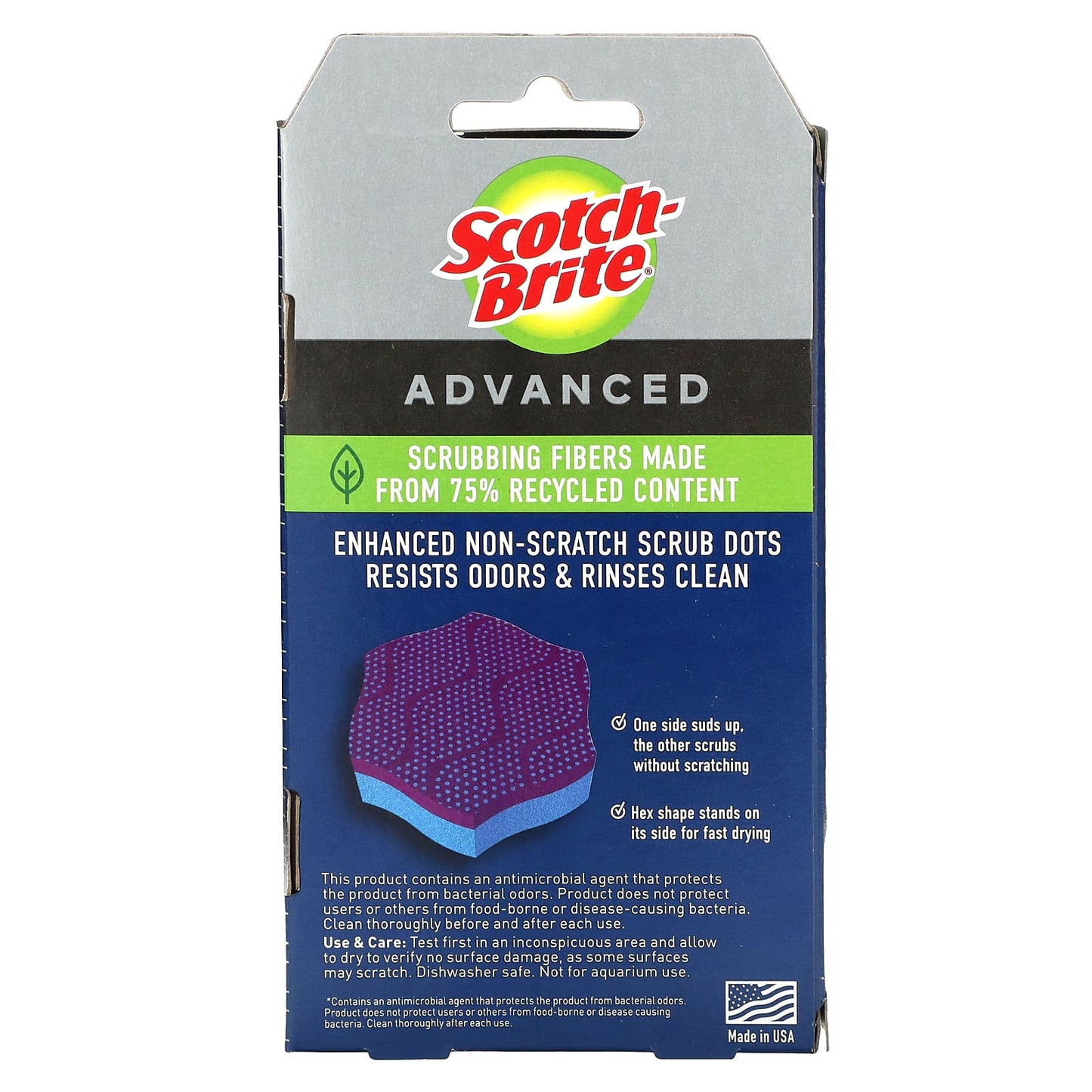 Scotch-Brite, Advanced Scrub Dots, Non-Scratch Scrubbers, 2 Advanced Scrubbers