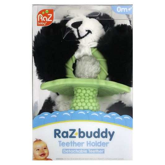 RaZbaby-Teether Holder-Detachable Teether-0 Months+-Panda-1 Count